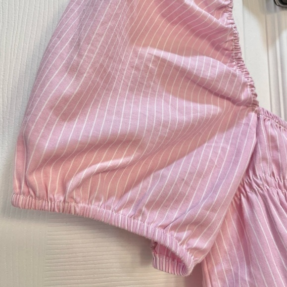 Zara Cropped Pink Striped Top - NWOT Woman’s Med - Picture 4 of 6